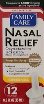 Nasal Relief 12 Hour Pump Mist Spray Oxymetazoline Decongestant 0.5 oz - £2.73 GBP