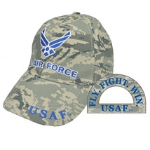 CP00409 Camo U.S. Air Force &quot;Fly. Fight. Win.&quot; Cap w/ Embroidered Symbol - $13.95