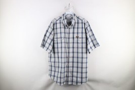 Vintage Carhartt Mens XLT Spell Out Double Pocket Short Sleeve Button Down Shirt - $39.55