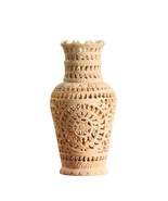 Hand Carved 8-Inch Soapstone Vase - Unique Marble Carving, Elegant Decor... - $299.53