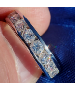 Earth mined Diamond Wedding Band Chunky Platinum Anniversary Ring Size 5.25 - $8,021.15 CAD