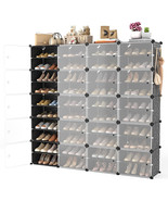 Portable Shoe Rack Organizer with Door, 80 Pairs Shoe Storage Cabinet Ea... - $635.94 CAD