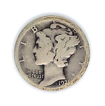 1921-D Mercury 10C Dime Bon État W/Naturel Couleur Et 4 Chiffres Date - $89.18