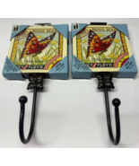 Housewares Intl 2008 Vintage Butterfly Wall Hooks Set of 2 NEW - $222.08 MXN