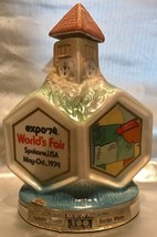 Jim Beam WORLD'S FAIR EXPO 74 100 Month Old Whiskey Decanter - Spokane WA 1974 - $12.49