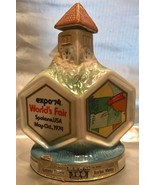 Jim Beam WORLD&#39;S FAIR EXPO 74 100 Month Old Whiskey Decanter - Spokane W... - £9.79 GBP