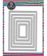 Alinacutle 5/Pk-Rectangle, Scallops Border Nesting Frame Die Cut, Card B... - $12.85