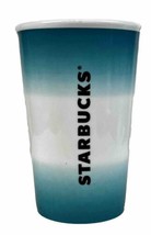 STARBUCKS 8 Oz Ceramic Double Wall OMBRE Teal Tumbler Travel Coffee Mug ... - £9.57 GBP