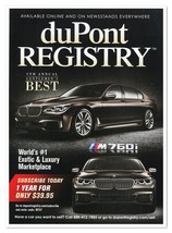 Print Ad DuPont Registry BMW M760i 2017 Magazine Advertisement - $9.70