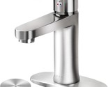 Soka Brass Bathroom Faucet Brushed Nickel Bathroom Sink Faucet With Pop-... - £43.11 GBP