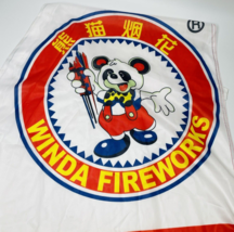 Winda Fireworks Flag Panda Logo Pyro Advertising 11 Feet Long 28 Inches ... - £29.96 GBP