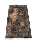 Handmade Vintage Persian Silk Qum Rug 2.1&#39; x 3.1&#39; (64cm x 94cm) 1960s - ... - $1,738.56 CAD