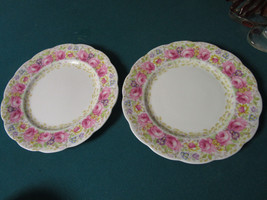 Antique Royal Albert 2 Salad Plates &quot;Serena&quot; Pattern 8&quot; No Gold Rim - £75.08 GBP