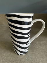 222 Fifth Kilimanjaro Zebra Tall Coffee Tea Mug Porcelain  - £4.62 GBP