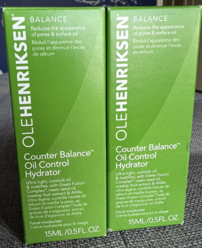 2 Ole Henriksen Counter Balance Oil Control Hydrator, 0.5 fl.oz each- New in Box - $24.90