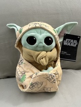 Disney Parks Star Wars Baby Grogu in a Hoodie Pouch Blanket Plush Doll NEW - £39.20 GBP