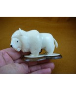 (TNE-BUF-449C) Buffalo bison TAGUA NUT Figurine carving Vegetable love b... - $623.63 MXN
