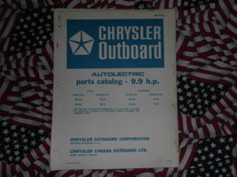 1969 Chrysler Outboard 9.9 HP Parts Catalog Manual Autolectric OEM Book - $49.98