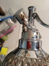 Sparkling Club Soda Seltzer Bottle Dispenser Wrapped in Metal Mesh Czechoslavaki image 8
