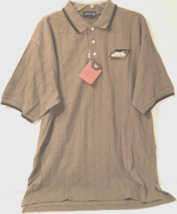 Bud Sports Productions Light Brown Catalina Bay Men&#39;s Polo Shirt L New - £11.94 GBP