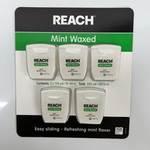 Johnson &amp; Johnson Reach Mint Waxed Dental Floss, 5 Count - £11.84 GBP