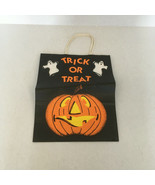 Vintage paper trick or treat  Halloween bag pumpkin ghost graphics movie... - $32.62