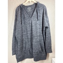 Torrid Relaxed Super Soft Plush Tunic Hoodie Plunged V Neck Womens Size 00 - $464.68 MXN