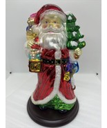 2003 Thomas Pacconi Blown Glass Santa Figurine Christmas Glitter Bag Toy... - £29.28 GBP