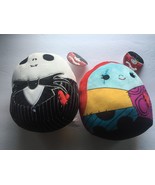 New Disney Nightmare Before Christmas Jack &amp; Sally 8&#39;&#39; Squishmallows Plu... - $36.56 CAD