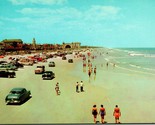 Daytona Spiaggia Florida Fl Auto Su Spiaggia Unp Cromo Cartolina - $9.16