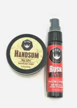 GIBS Bush Master Beard, Hair &amp; Tattoo Oil 1 oz &amp; Hansum Man Salve/Dry Sk... - £20.29 GBP