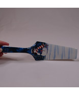 Holiday Snowman Cake Server Ceramic Winter Christmas Blue Red And White ... - $3.95