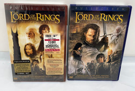 The Lord of the Rings Return of the King &amp; Two Towers 2 DVD LOT Widescreen - £15.65 GBP
