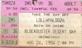 Lollapalooza Beastie Boys Ticket Stub August 24 1994 Phoenix Arizona - £43.54 GBP