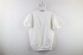 Vintage 50s 60s Streetwear Mens Large Blank Short Sleeve Sweatshirt White USA - £139.36 GBP