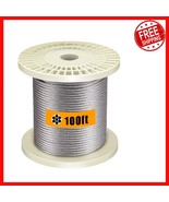 Durable 1/8 Inch T316 Marine Grade Stainless Steel Wire Rope, 100 Feet L... - €31,01 EUR