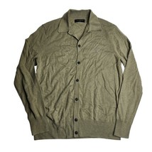 AllSaints Merino Wool Button Long Sleeve Polo Shirt Soft Green Men&#39;s Siz... - $940.21 MXN