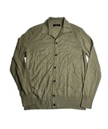 AllSaints Merino Wool Button Long Sleeve Polo Shirt Soft Green Men&#39;s Siz... - $67.59 CAD