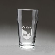 Callahan Irish Coat of Arms Pub Glasses - Set of 4 (Sand Etched) - £54.16 GBP