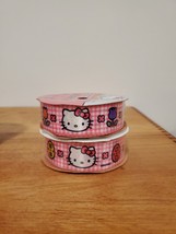 (2) Hello Kitty by Sanrio  2013 decorative ribbon hair bow Offray 7/8 in x 9 ft - £16.79 GBP