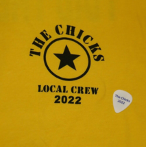 The Chicks 2022 Dixie Chicks Local Crew XL Concert T-Shirt with Guitar Pick - £22.95 GBP