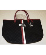 MSU Mississippi State Canvas Tote book travel Bag Purse by Sara. NCAA Li... - £17.73 GBP