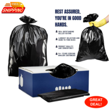 55-60 Gallon Trash Bags 2.0 Mil Black Heavy Duty Garbage Can Liners 36? x - £37.25 GBP