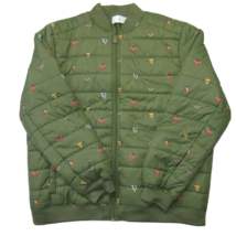 NWT Disney Adult The Lion King  Quilted Jacket in Green Puffer Bomber XL - £54.91 GBP