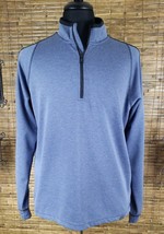 Hawke &amp; Co Sport Mens Large Pull Over Warm Up Quarter Zip Blue Fall Outdoor - £17.53 GBP