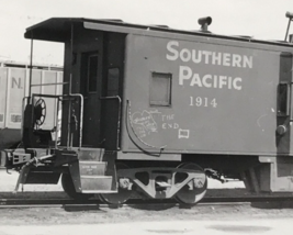 Southern Pacific Railroad SP #1914 Caboose Train B&amp;W Photograph El Centro CA - £9.74 GBP