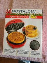 Nostalgia Mini  Santa Waffle Maker NIB Non Stick Easy Clean - £11.95 GBP