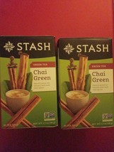 Two Pack Stash Green Tea Chai Green Smooth Green Tea Infused With Bold Chai - £19.46 GBP