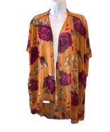 Kimono Cardigan Cover Up Burgundy Open Front Woman’s Size Small Regular ... - $13.10