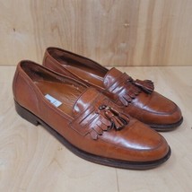 Bruno Magli Men&#39;s Loafers Size 9 N Cognac Leather Tassel Loafers Dress Shoes - £52.50 GBP